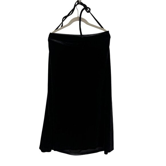 Dress 3X Black Velvet Halter Cowl Festive Holiday LBD Christmas Neutral Sexy - Picture 1 of 9